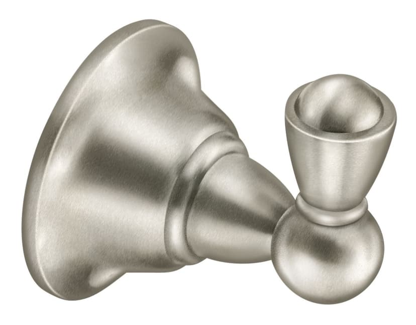 Moen® Bathroom Robe & Towel Single Hook, Brushed Nickel