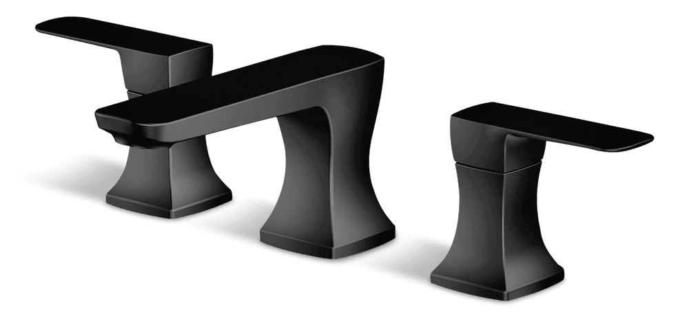 Danze Aztek Double Handle Widespread 8-in Centreset Bathroom Sink Faucet with Pop-up Drain, Matte Black