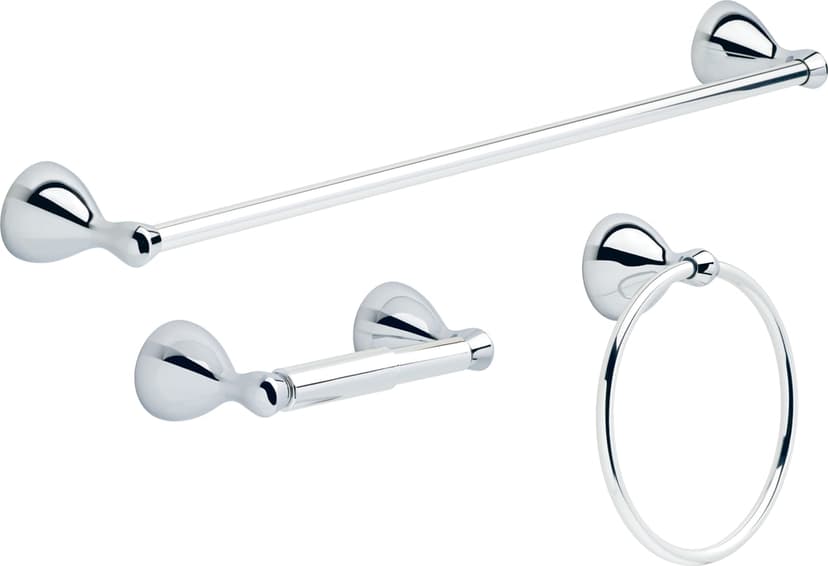Delta Faucet Principals Bathroom Hardware Accessories Kit, Chrome, 3-pc