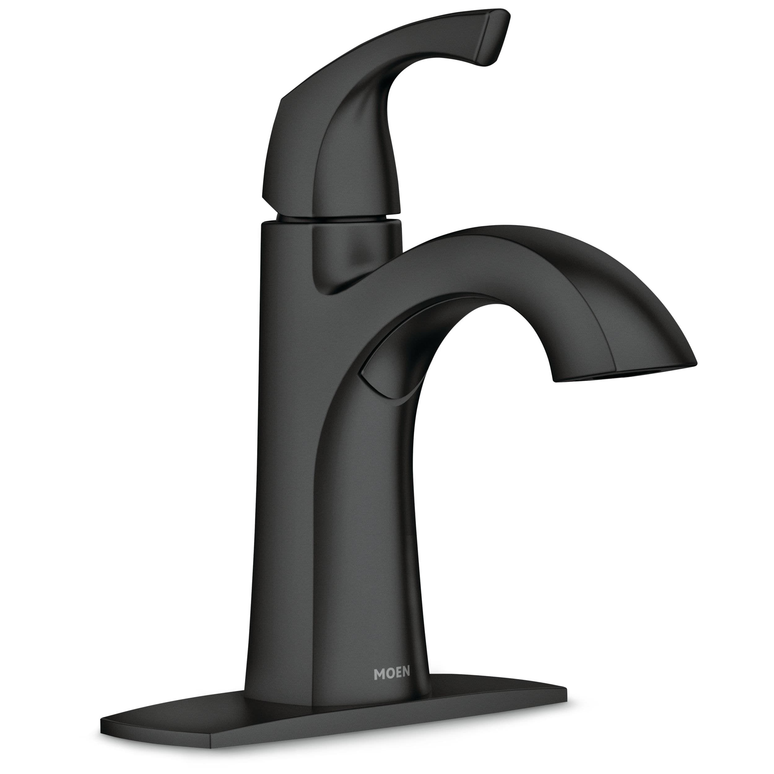 Moen Lindor Single Handle Bathroom Faucet, Meets EPA WaterSense® Criteria, Matte Black