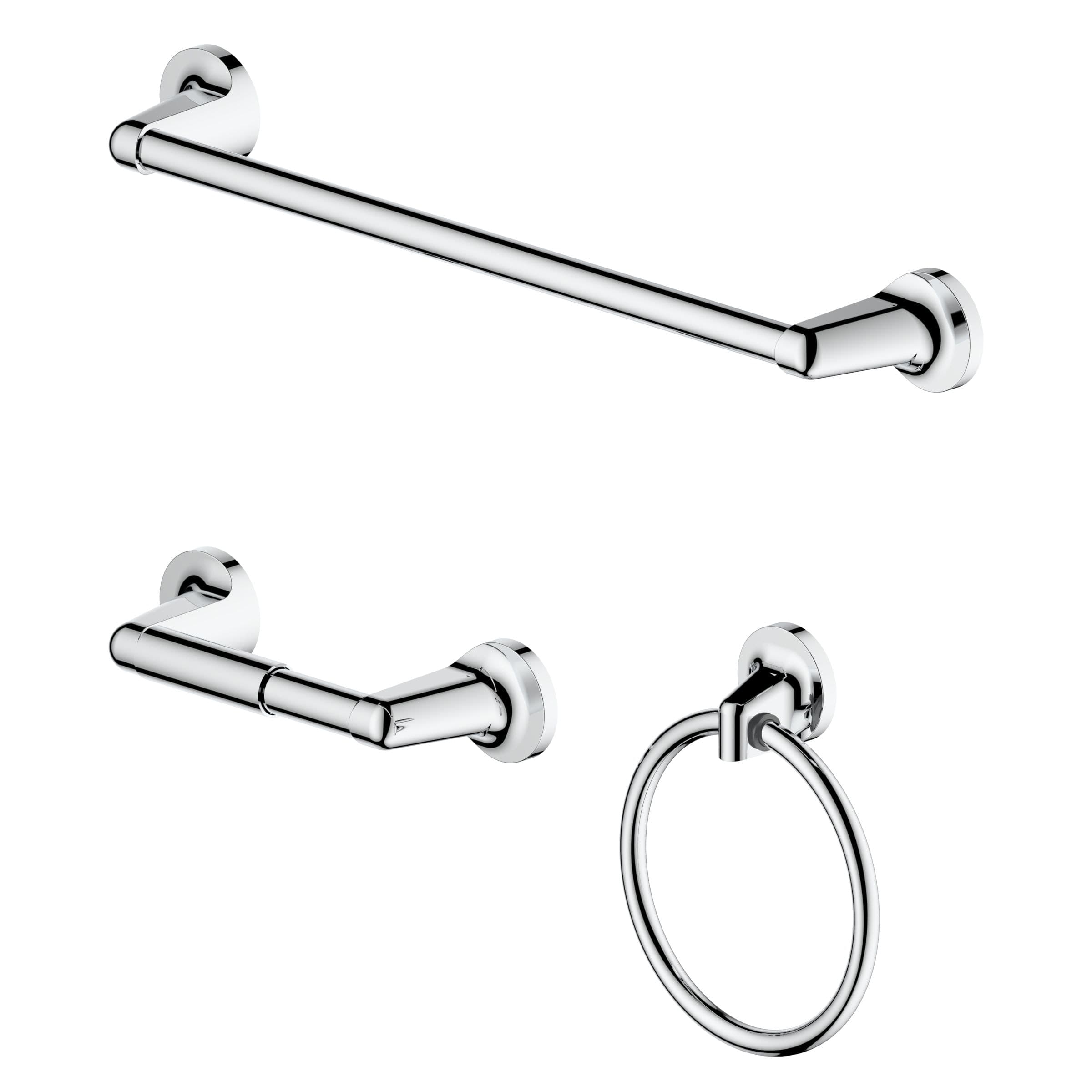 Danze Omnio Basic Bathroom Hardware Accessories Kit, Chrome, 3-pc