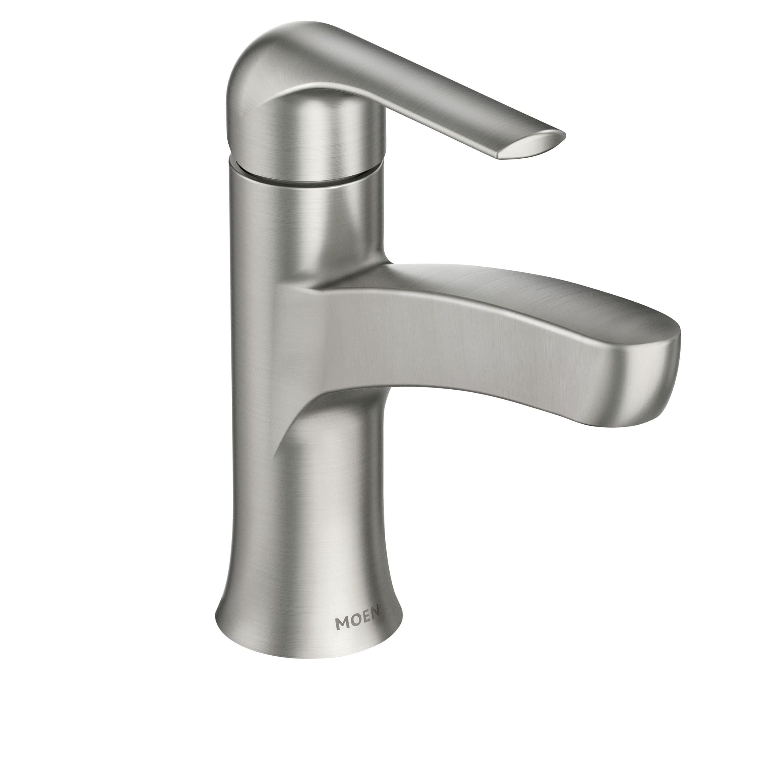 Moen Tilson Single-Handle Brushed Nickel Bathroom Lavatory/Bathroom Sink Faucet with Spot Resist™