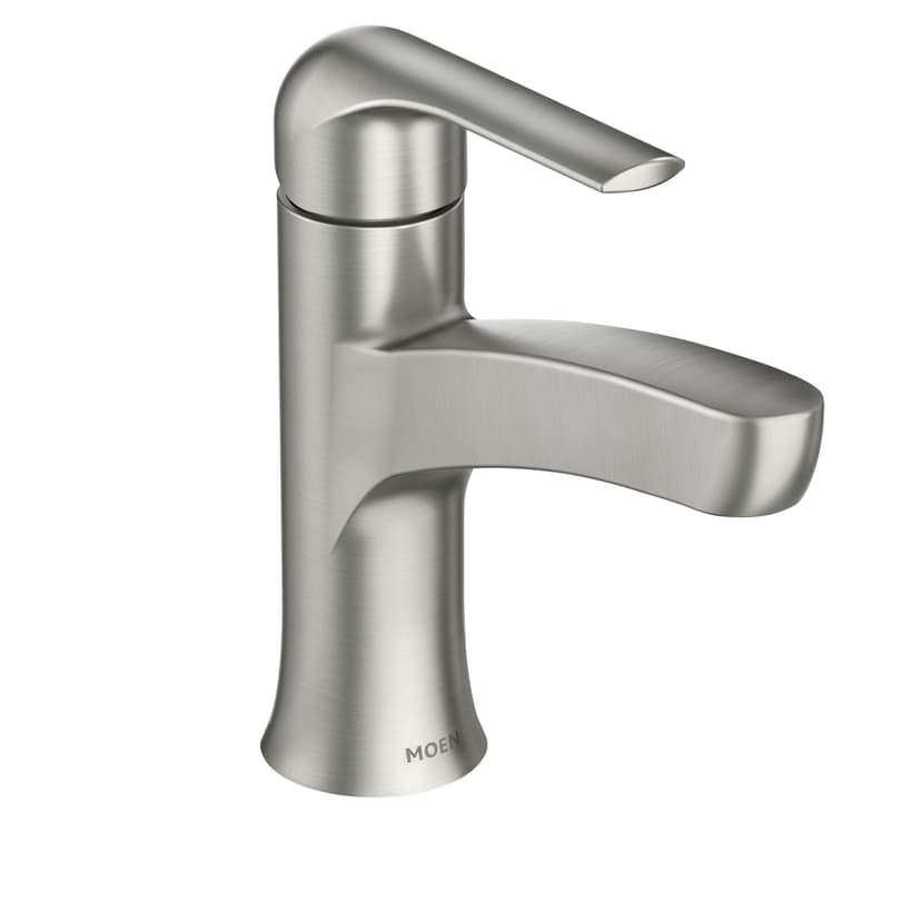 Moen Tilson Single-Handle Brushed Nickel Bathroom Lavatory/Bathroom Sink Faucet with Spot Resist™