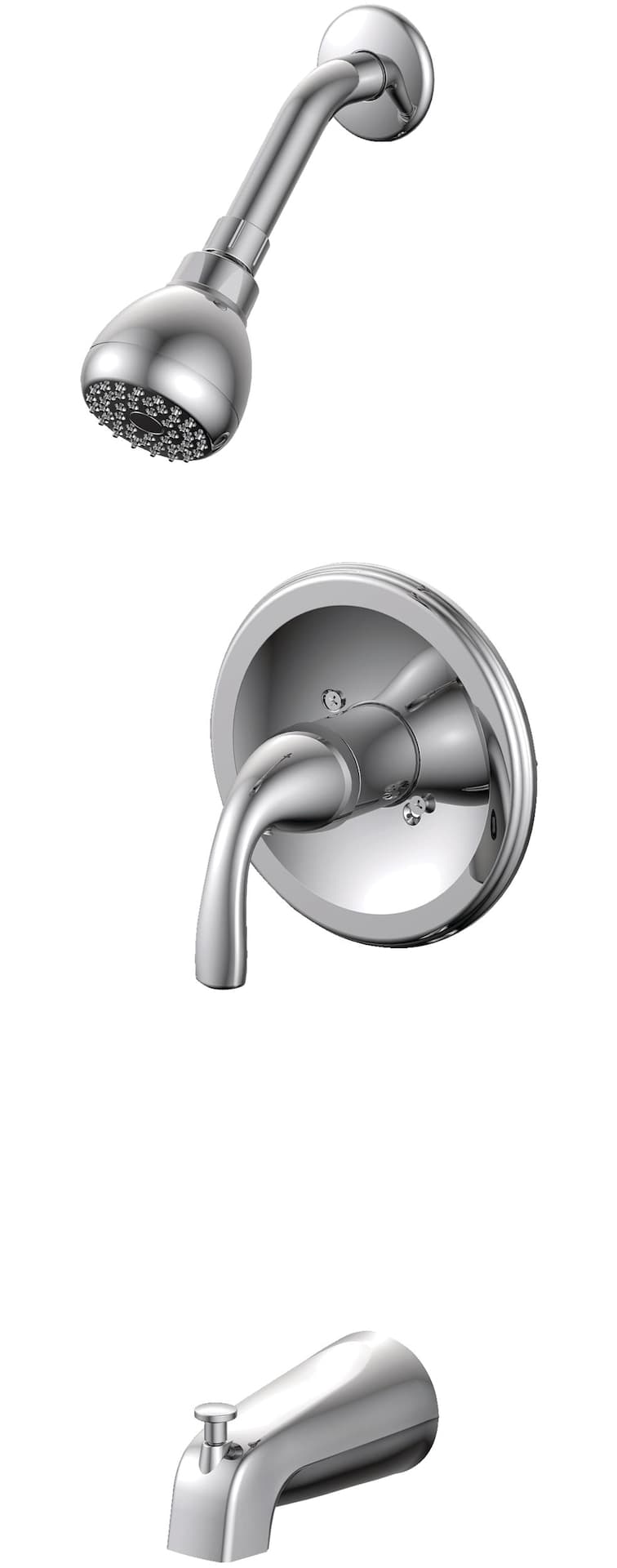 Danze Renovate Single Handle Wall Mount 1-Setting Bathtub & Shower Trim Kit, Chrome