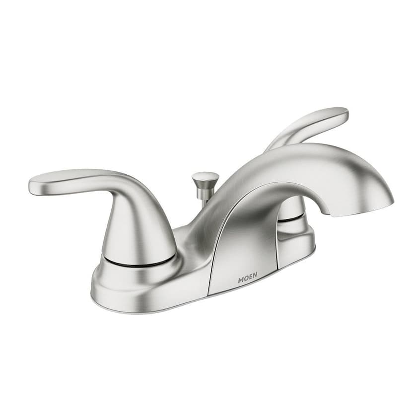 Moen Adler Double Handle Bathroom Faucet, Spot Resist™ Brushed Nickel