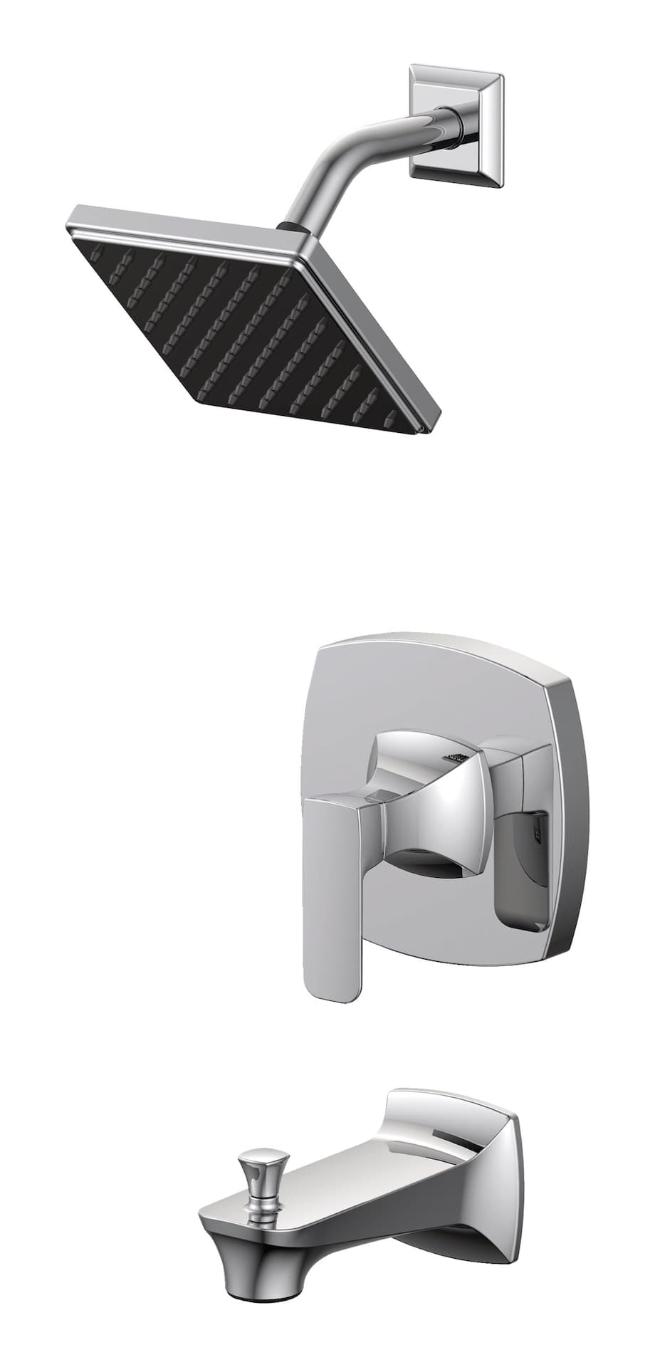 Danze Aztek Single Handle Wall Mount 1-Setting Bathtub & Shower Trim Kit, Chrome