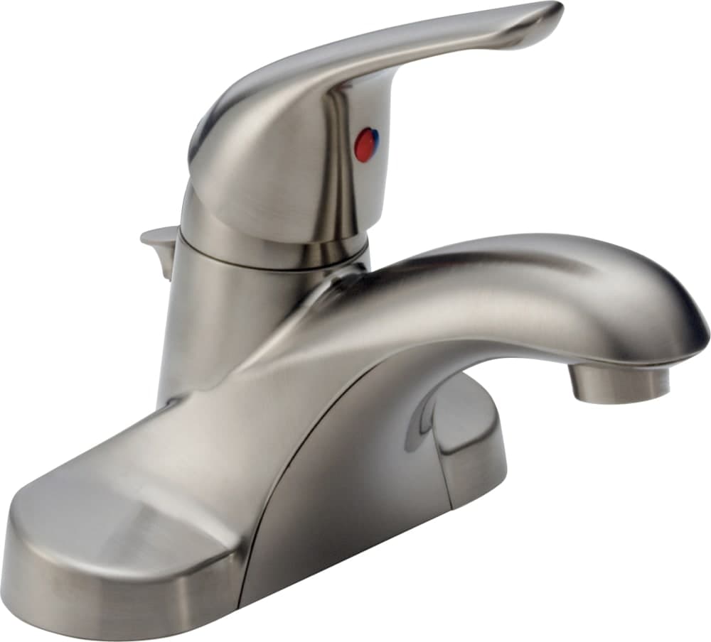 Delta Faucet Principals Single Handle 4-in Centreset Bathroom Sink Faucet, WaterSense® Certified, Brushed Nickel