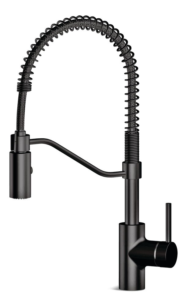 Danze Jasper Single Handle Pull Down Kitchen Faucet, Matte Black