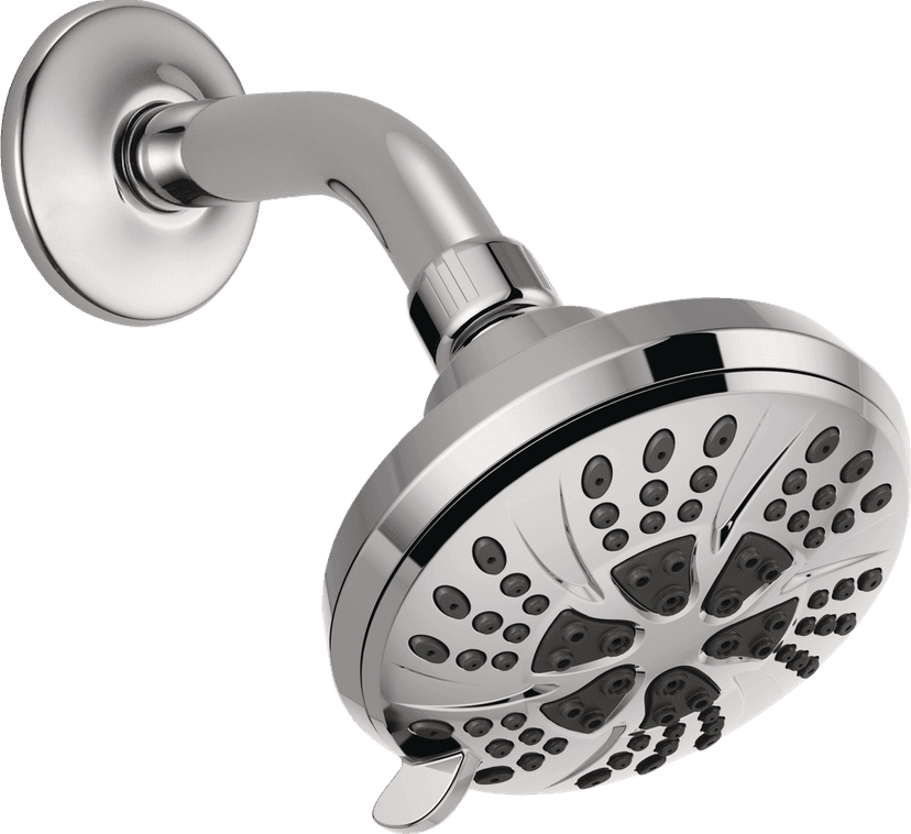 Delta Faucet 6-Setting Fixed Massage Spray Shower Head, Chrome