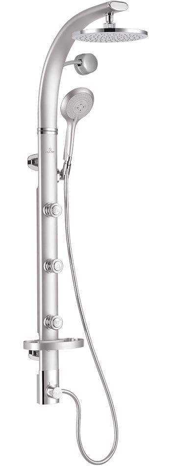 PULSE ShowerSpas Bonzai Rain Shower System with Handheld Shower Head, Silver