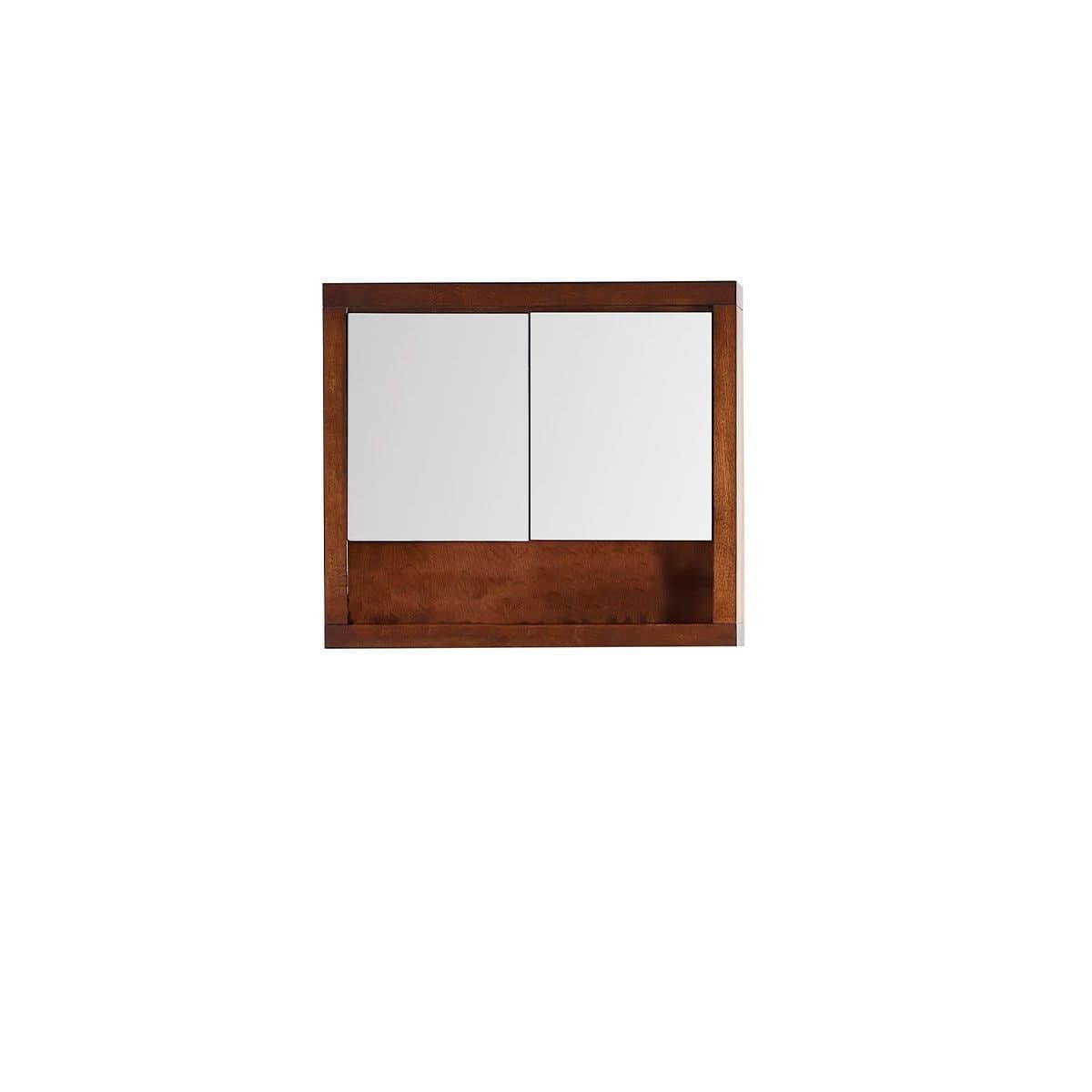 A&E Bath and Shower Angus Vanity Cabinet with Mirror, Brown, 56-in
