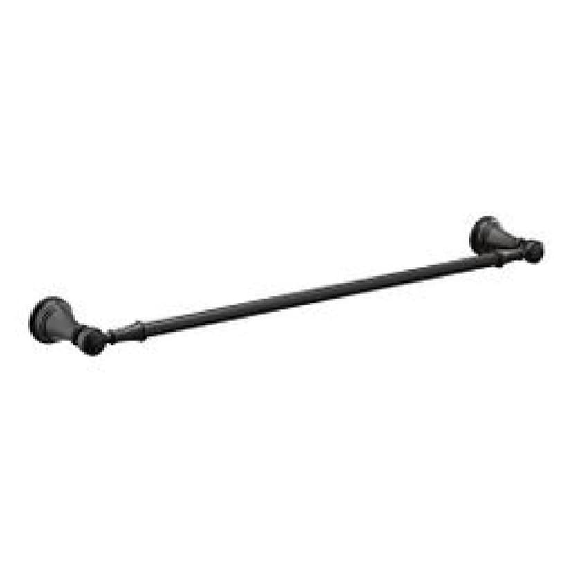 Moen Weymouth Bathroom Towel Bar, Matte Black, 24-in