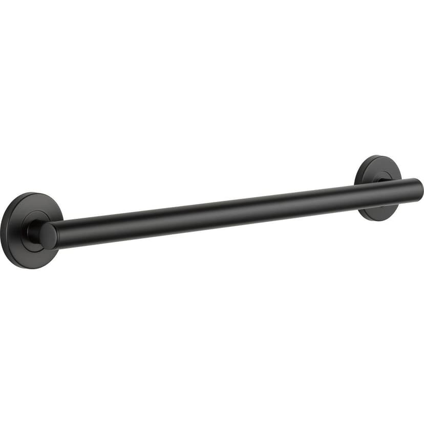 Delta 24-in Matte Black Contemporary Decorative ADA Grab Bar
