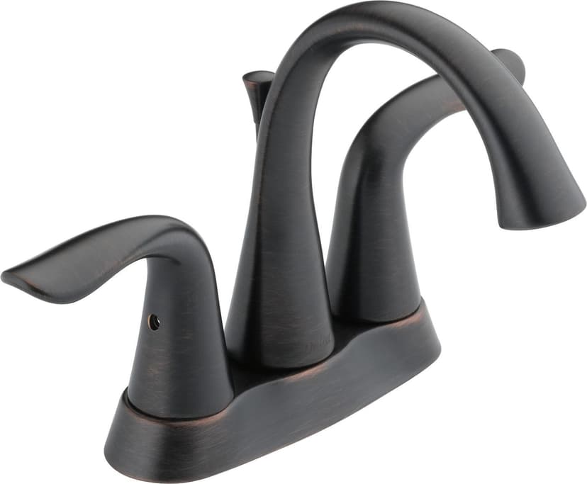Delta Faucet Lahara® Double Handle Rigid Spout 4-in Centerset Bathroom Sink Faucet, WaterSense® Certified, Venetian Bronze