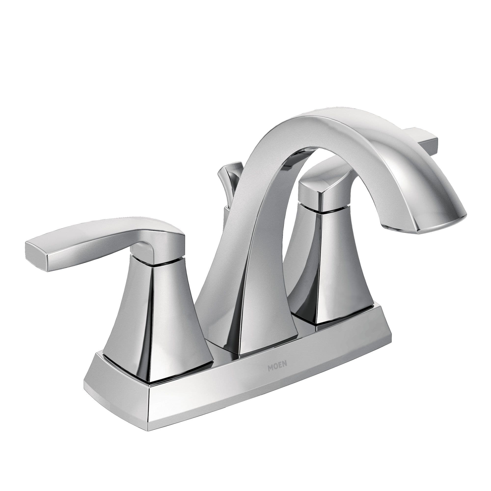 Moen® Voss Double Handle High Arc 4-in Centerset Bathroom Sink Faucet, Chrome