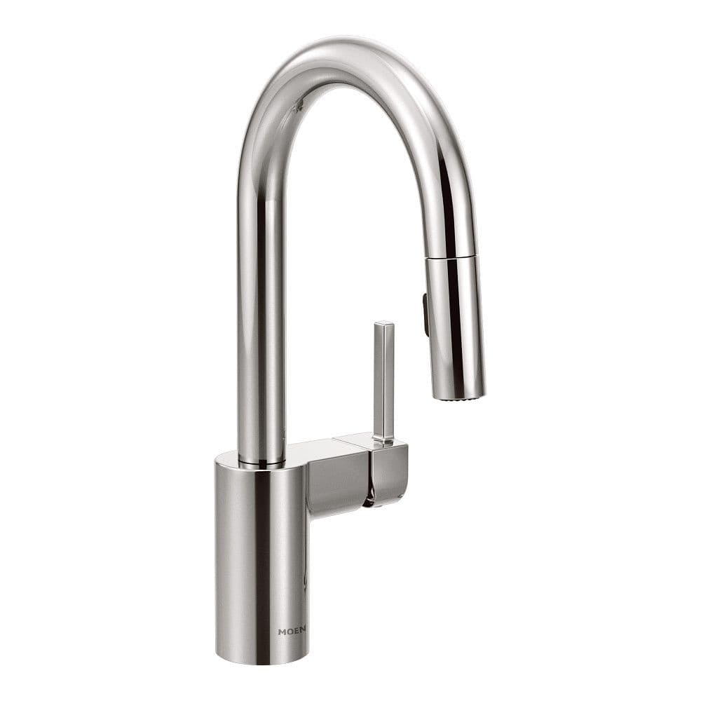 Moen® Align Single Handle High Arc Pull Down Sprayer Kitchen Faucet with Power Clean, Chrome