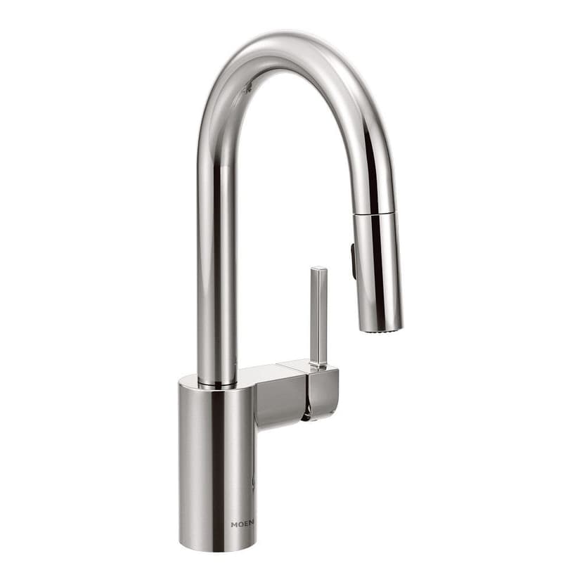 Moen® Align Single Handle High Arc Pull Down Sprayer Kitchen Faucet with Power Clean, Chrome