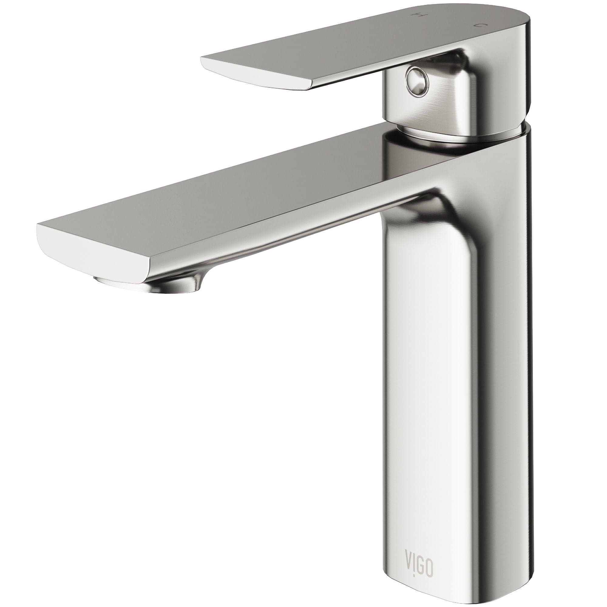 VIGO Davidson Single Handle Single Hole Bathroom Sink Faucet, WaterSense® Certified, Brushed Nickel