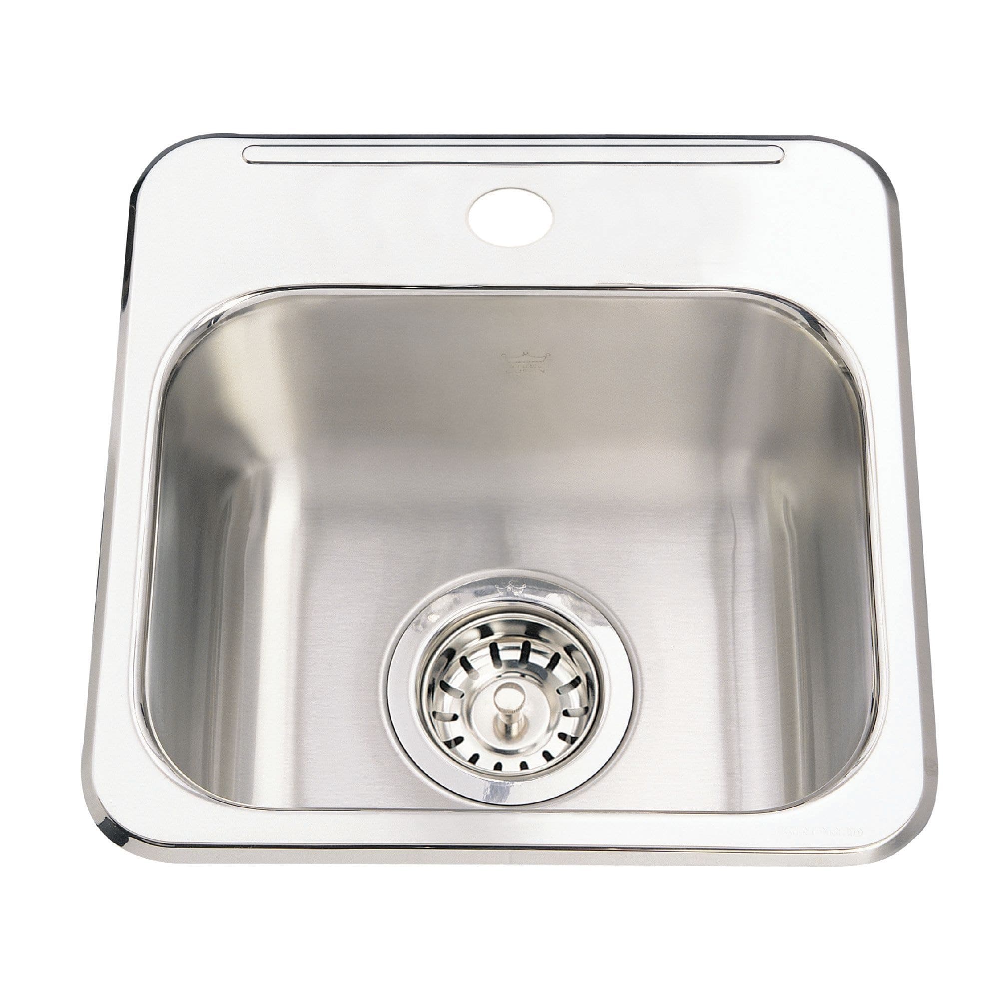 Kindred Drop-In Single 1-Hole Stainless Steel Sink, 13x13-in