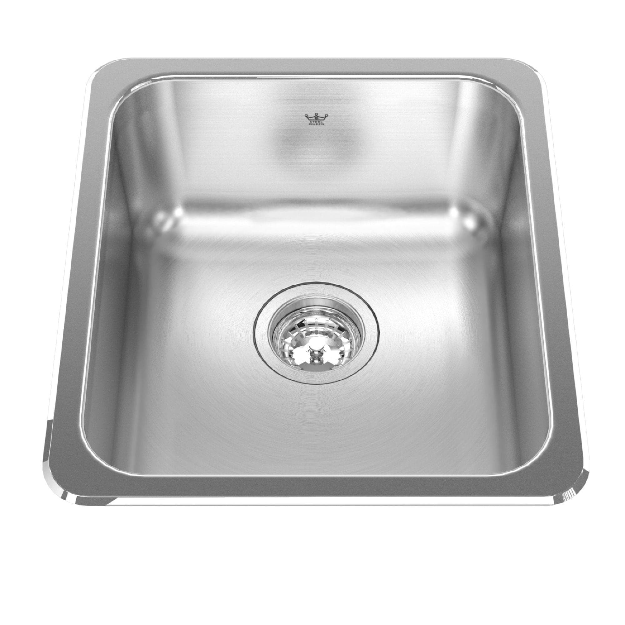 Steel Queen Drop In Single Stainless Steel Sink, 16.13x18.13-in
