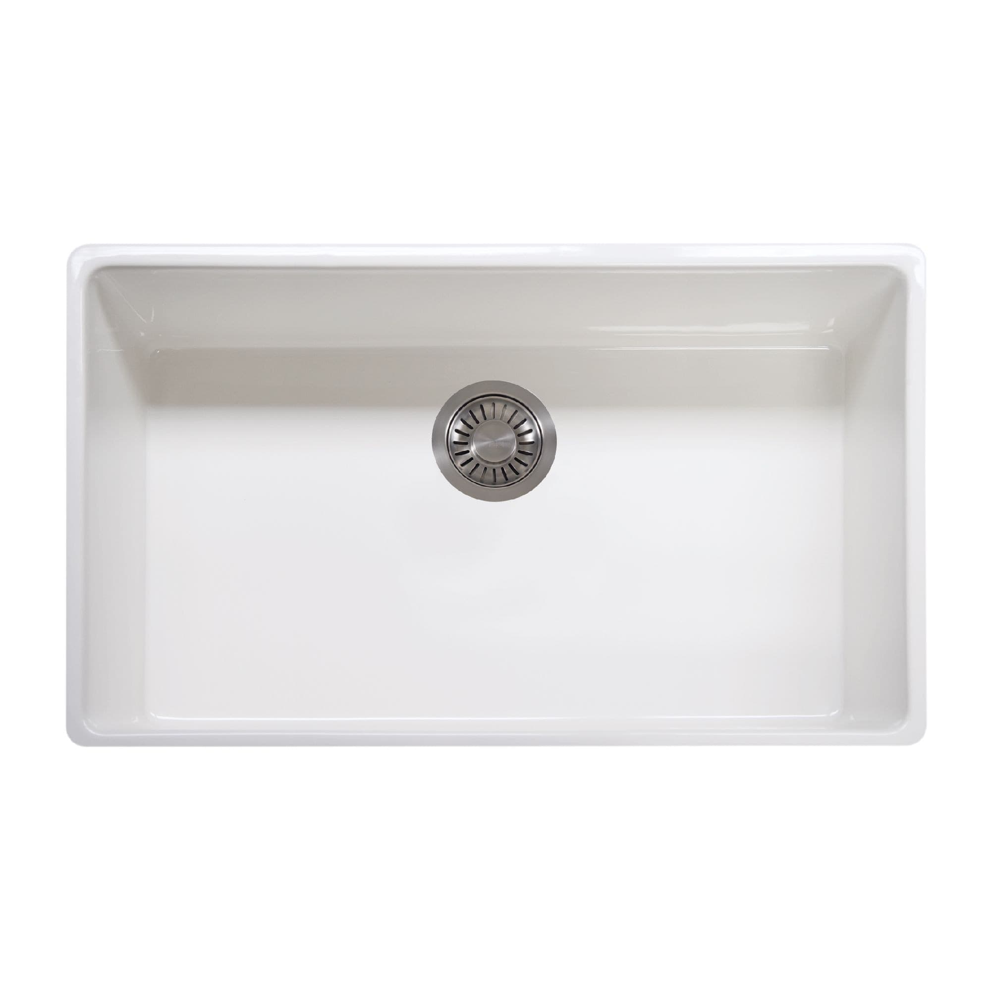Franke Farm House White Apron Single Fireclay Sink, 33x20-in