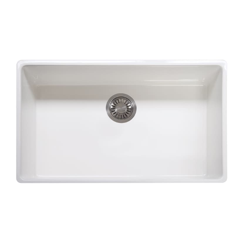 Franke Farm House White Apron Single Fireclay Sink, 33x20-in