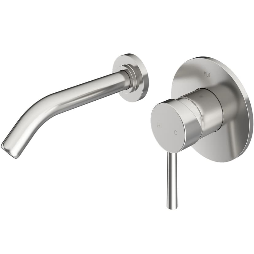 VIGO Olus Wall Mount Bathroom Faucet, WaterSense™ Certified, Brushed Nickel