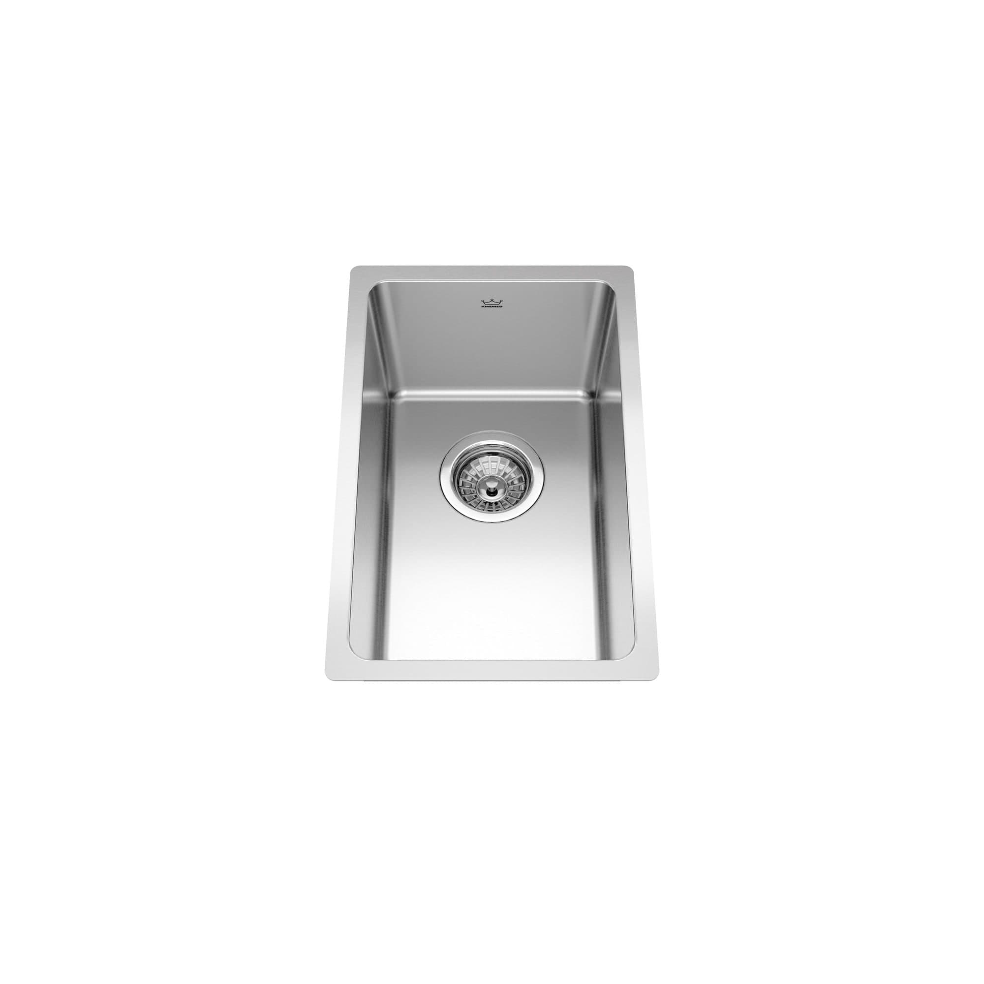 Kindred Brookmore Undermount Single Bowl Kitchen Sink, 11.6-in x 18.1-in x 7.8-in, Stainless Steel