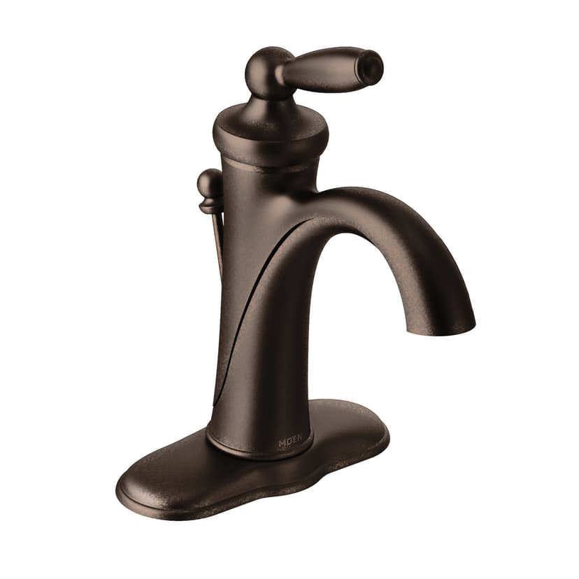 Moen® Brantford Single Handle High Arc Single Hole Bathroom Sink Faucet, WaterSense® Certified, Oil Rubbed Bronze