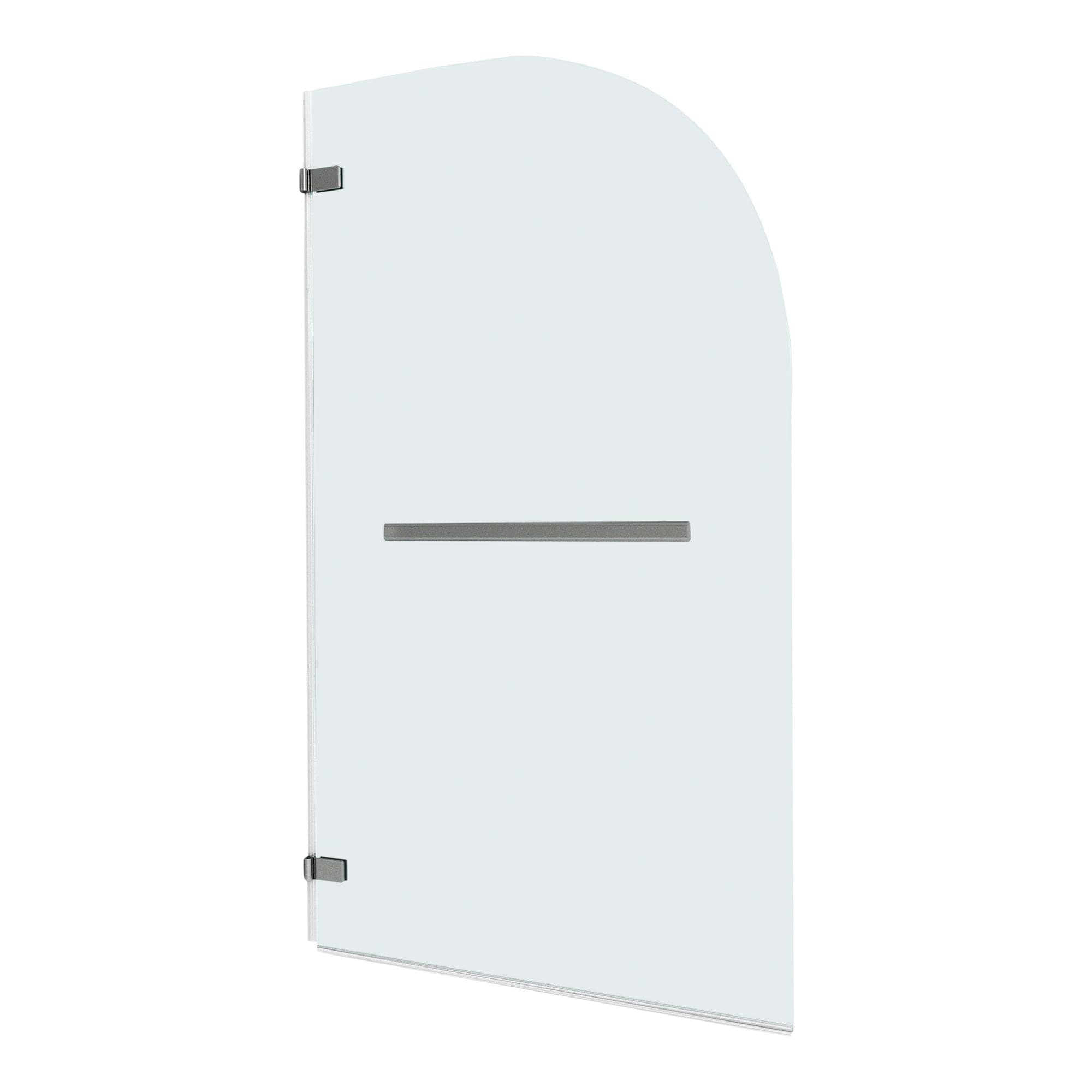 VIGO Orion Frameless Pivot Bathtub Door with Clear Glass, 34x58-in