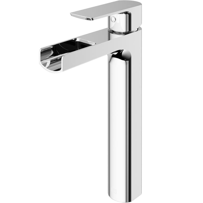 VIGO Amada Single Handle Vessel Single Hole Bathroom Sink Faucet, WaterSense® Certified, Chrome