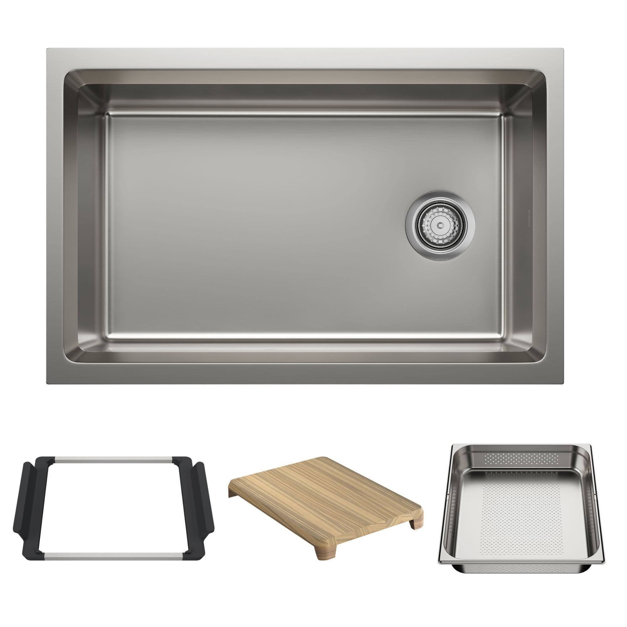 Blanco Inteos Stainless Steel Workstation Kitchen Sink, 30-in