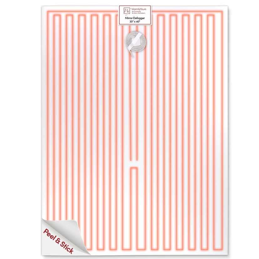WarmlyYours 30x40-in Rectangular White Mirror Defogger