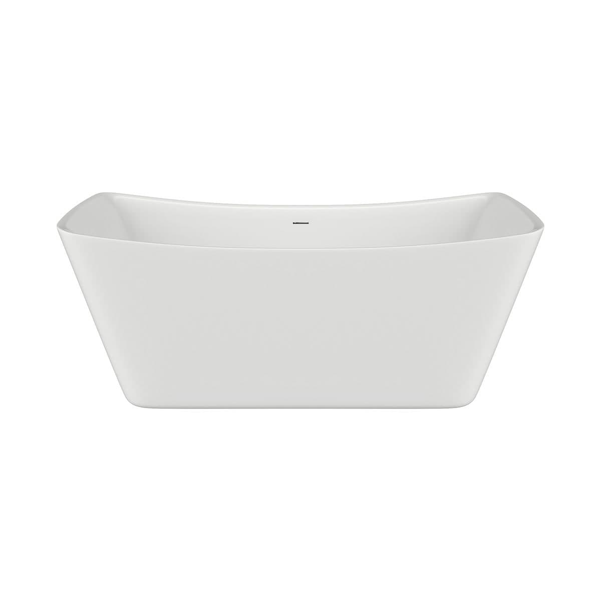 A&E Bath and Shower Kyla 62-in White Acrylic Freestanding Bathtub with Adjustable Feet