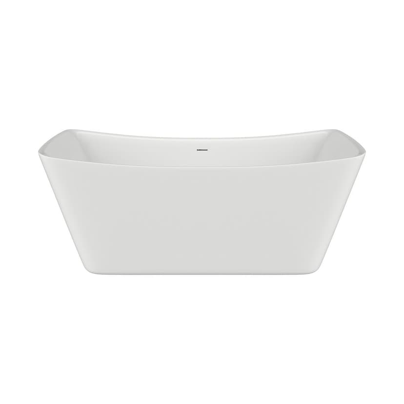 A&E Bath and Shower Kyla 62-in White Acrylic Freestanding Bathtub with Adjustable Feet