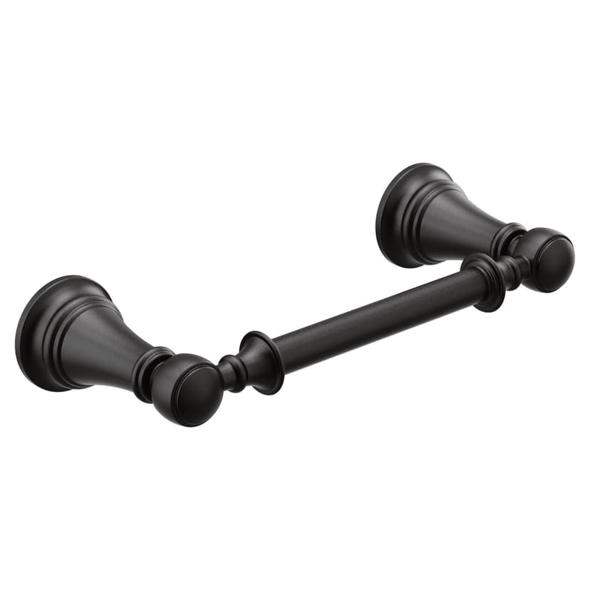 Moen Weymouth 2-Post Pivoting Toilet Paper Holder, Matte Black