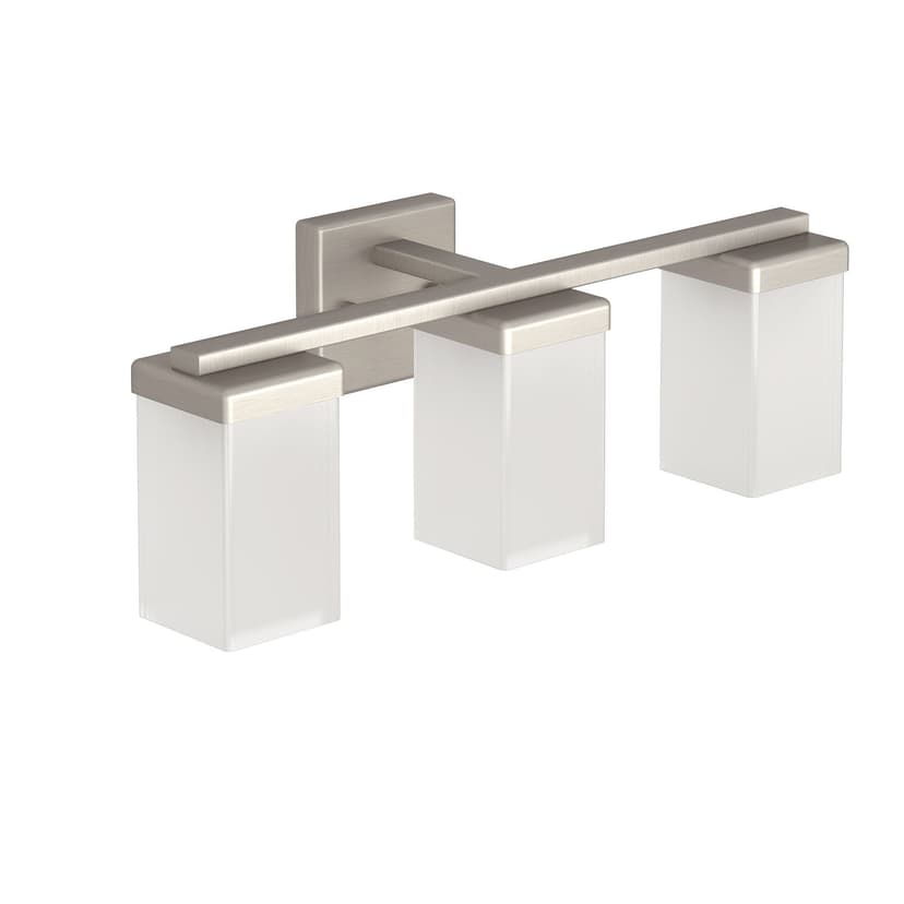 Moen 90-Degree Vanity Lighting Fixture, Brushed Nickel, 3-L