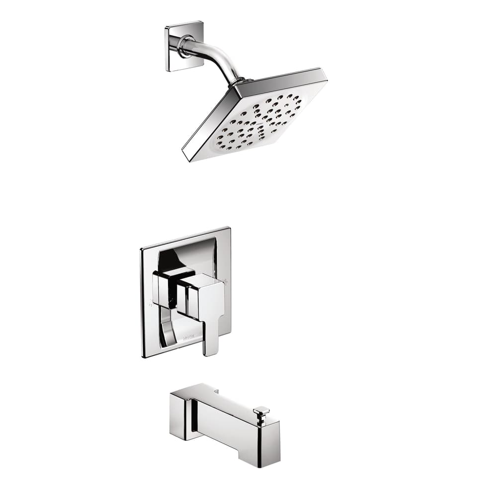 Moen 90 Degree 1-Handle Tub & Shower Trim with Eco-Performance Showerhead, Chrome