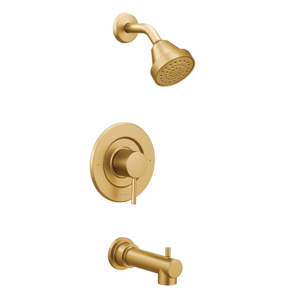 Moen Align Posi-Temp Pressure Balancing Modern Tub & Shower Trim Kit, Valve Required, Brushed Gold