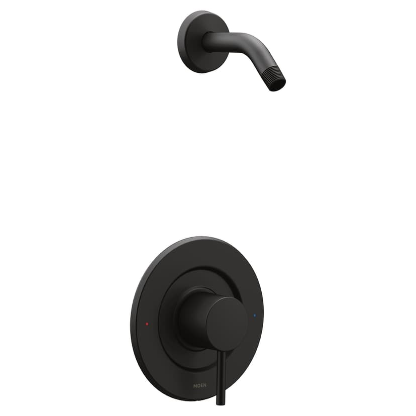 Moen Align Posi-Temp Pressure Balancing Modern Shower Trim Kit without Showerhead, Valve Required, Matte Black
