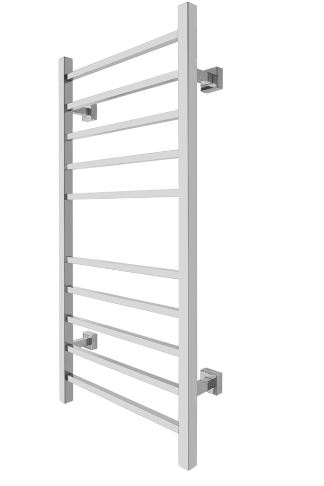 WarmlyYours Metropolitan Electric Towel Warmer, Polished Stainless Steel, 10-Bars