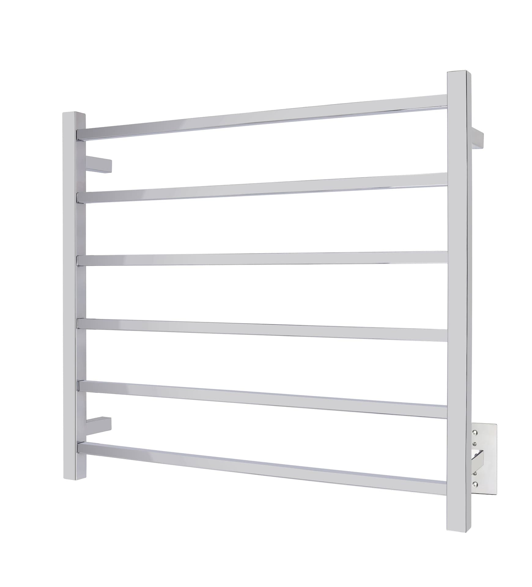 WarmlyYours Tahoe Electric Towel Warmer, Polished Stainless Steel, 6-Bars