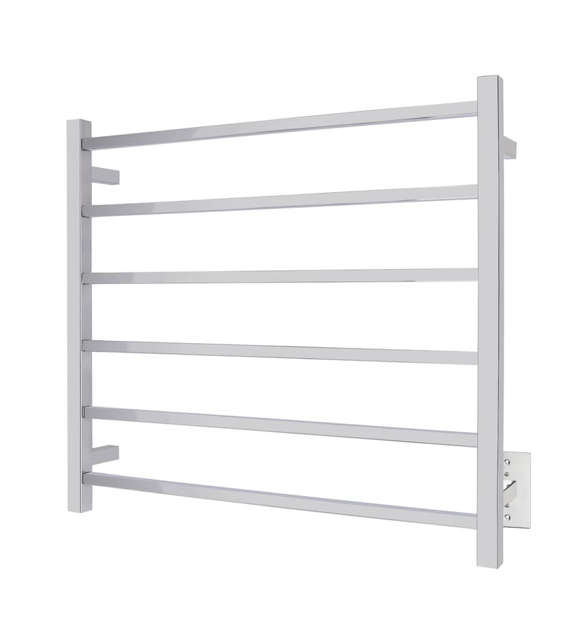 WarmlyYours Tahoe Electric Towel Warmer, Polished Stainless Steel, 6-Bars