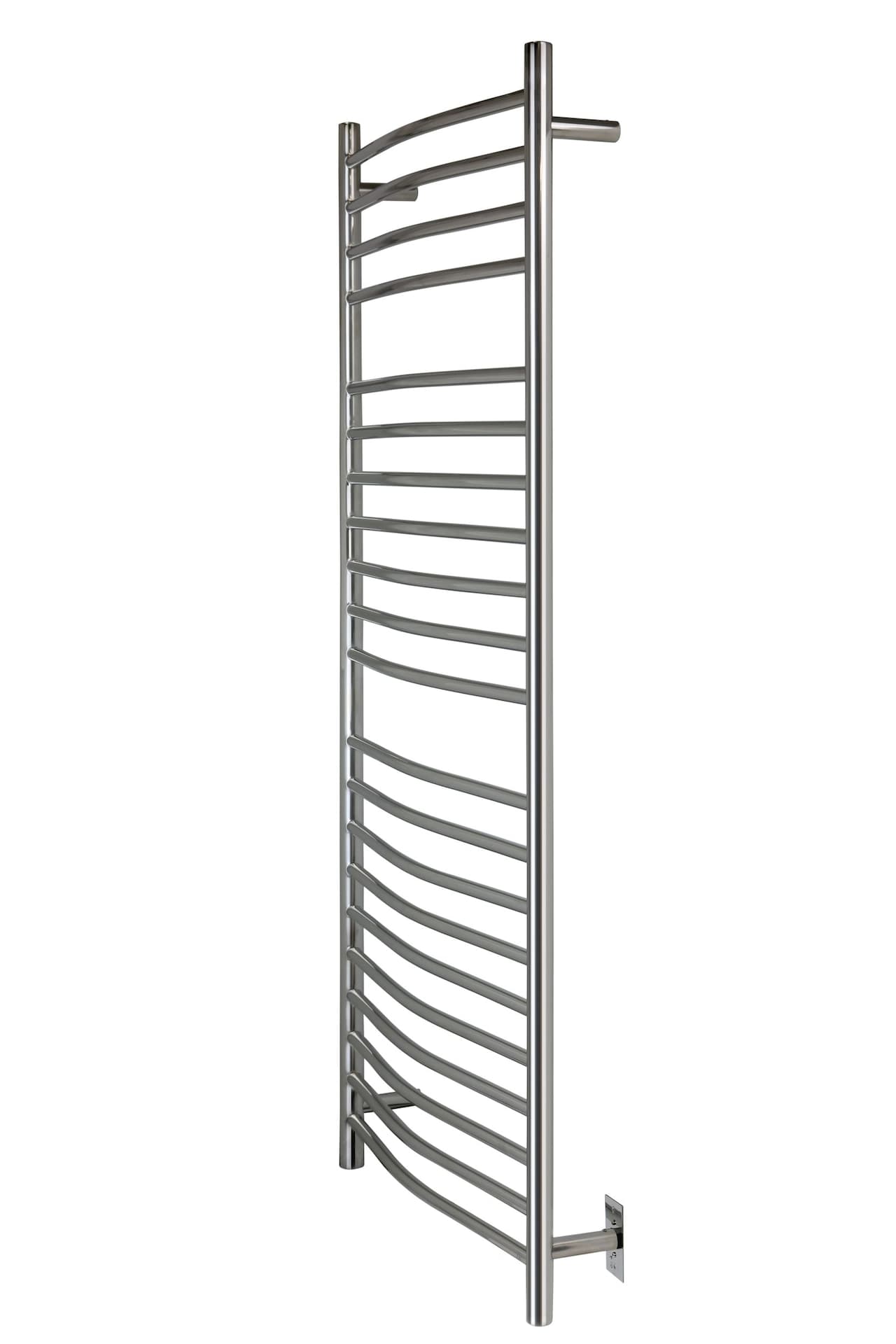 WarmlyYours Vida Electric Towel Warmer, Polished Stainless Steel, 21-Bars