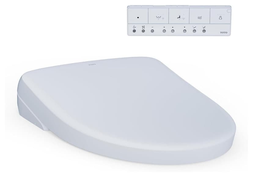 TOTO® S7 WASHLET®+ Electronic Toilet Seat with EWATER+® Bowl and Wand Cleaning and Contemporary Lid, White