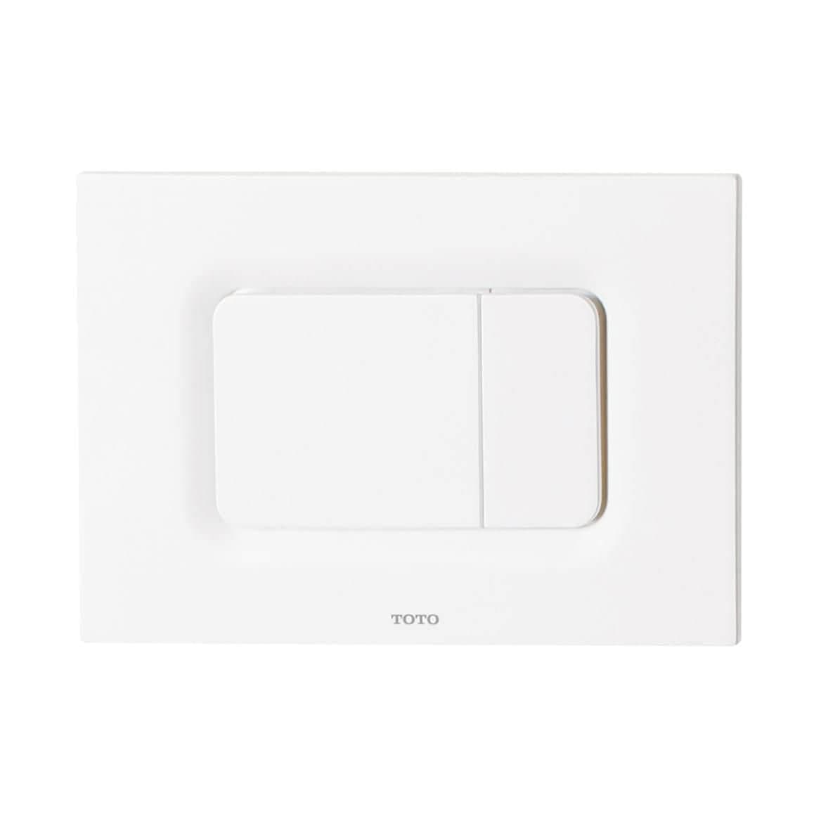 TOTO® Dual Flush Rectangle Push Button Plate for Select DuoFit In-Wall Tank Unit, White Matte