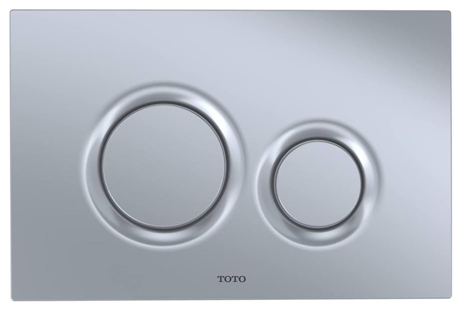 TOTO® Dual Flush Round Push Button Plate for Select DuoFit In-Wall Tank Unit, White Matte