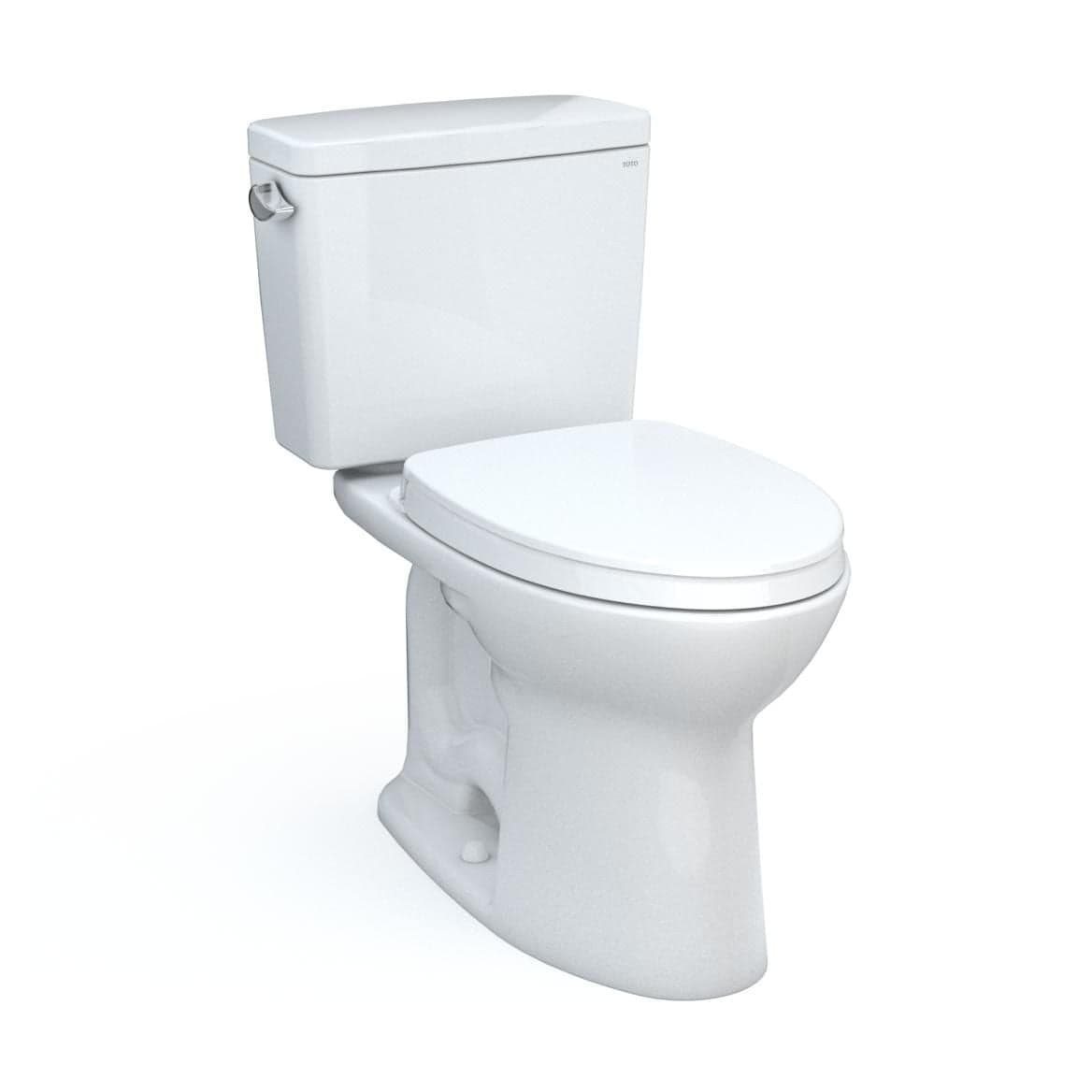 TOTO Drake Two-Piece 1.6 GPF Universal Height Tornado Flush Toilet with CEFIONTECT & SoftClose Seat