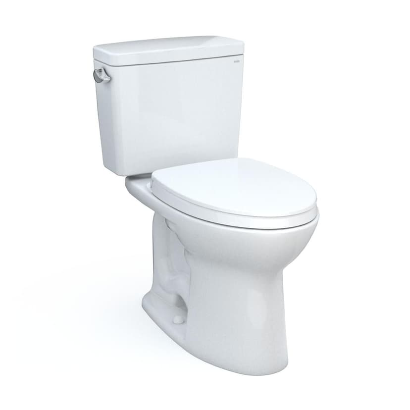 TOTO Drake Two-Piece 1.6 GPF Universal Height Tornado Flush Toilet with CEFIONTECT & SoftClose Seat