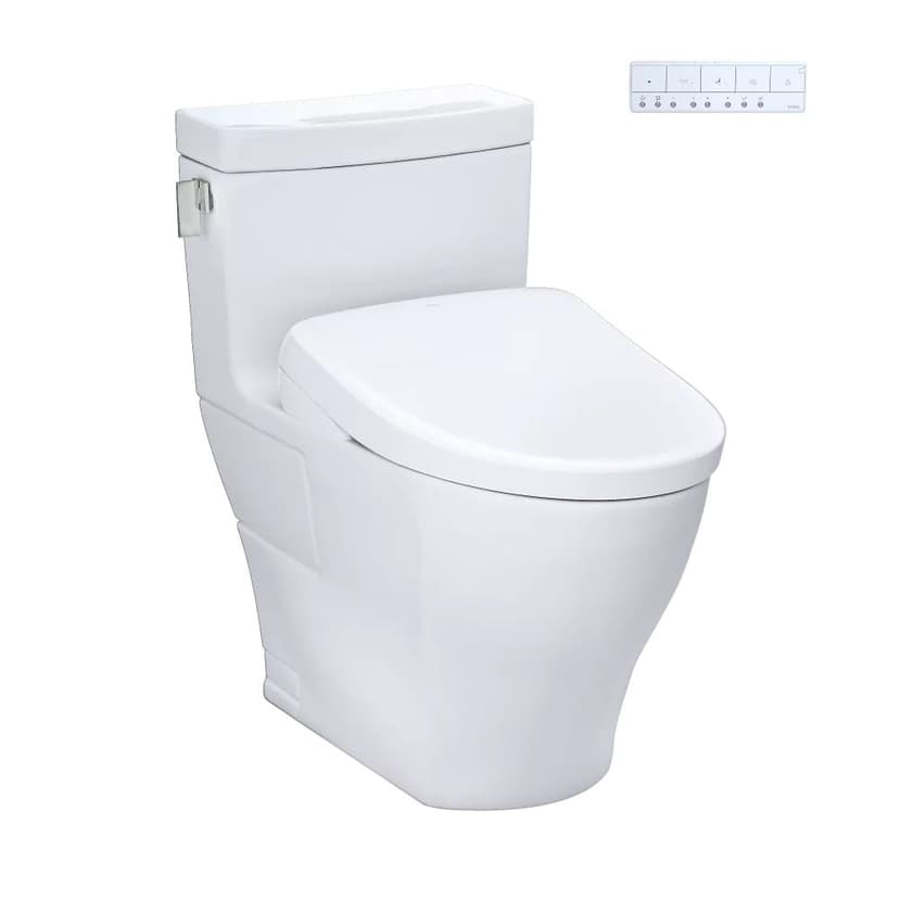 TOTO WASHLET+ Legato One-Piece 1.28 GPF Toilet with WASHLET S7A Contemporary Bidet Seat
